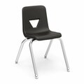 Virco 2000 Series 16" Classroom Chair, 3rd - 4th Grade with Nylon Glides - Black Seat 2016